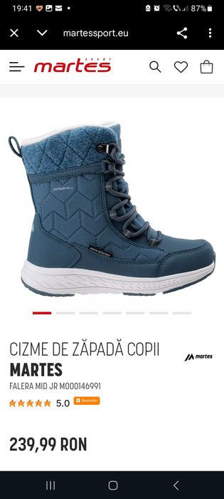 Cizme zăpadă copii Martes