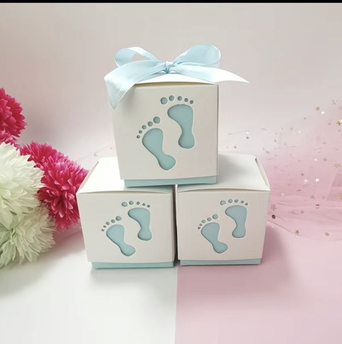 Бонбоньерки коробочки голубые