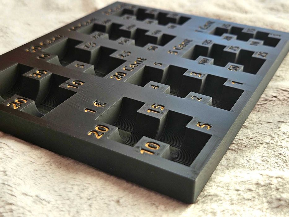 Компактен малък Евро монетник. Compact and small euro coins tray