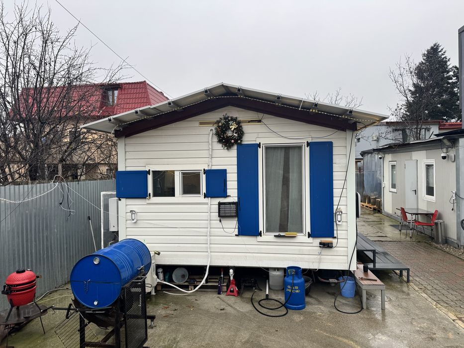 Casa pe roti ADRIA tip container Casuta mobila / cu panouri 8kw ...