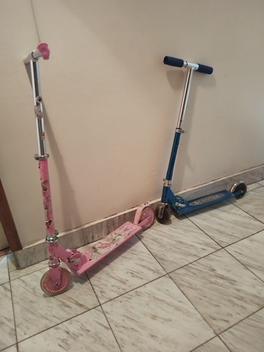 Тротинетка синя и розова