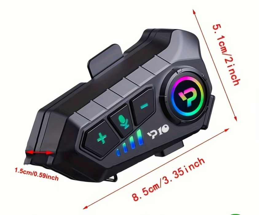 Cască moto Bluetooth/wireless 5.3/intercom