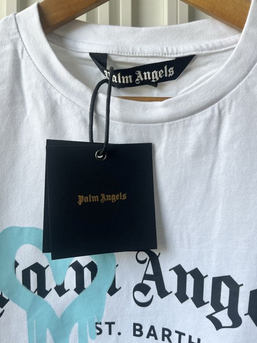 Tricou palm angeles alb si negru