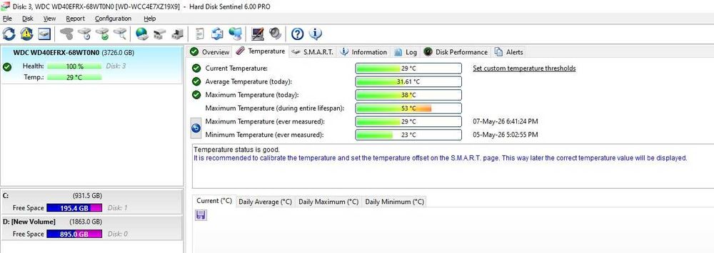 Hard disk desktop Western Digital Red 4TB, SATA III, 64MB Cache, WD40EFRX, NASware 3.0