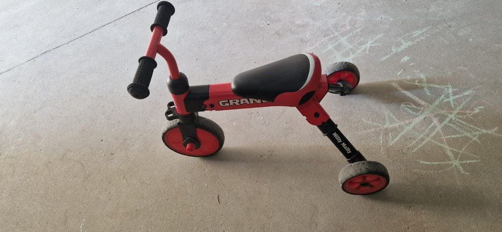 Tricicleta pliabila, transformabila in Bicicleta fara pedale, Grande RED