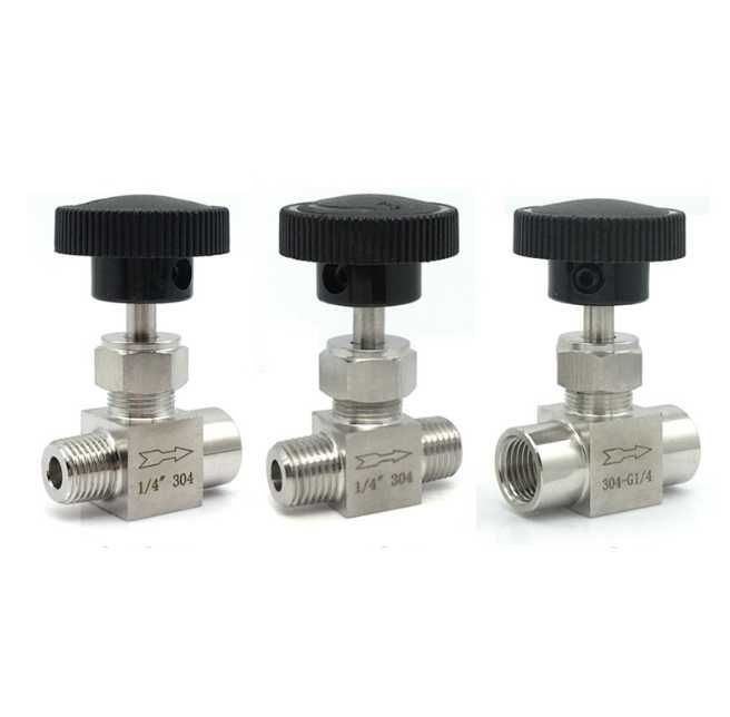 Кран игольчатый тонкой настройки (1/4", 1/2", 10*6.5мм)