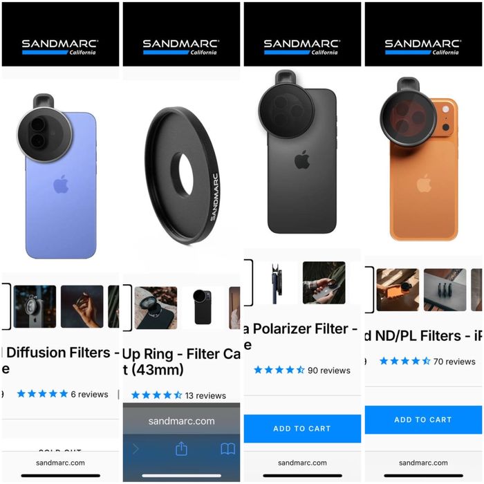 Обьективы, фильтры, штатив, рамка, свет от фирмы Sandmarc