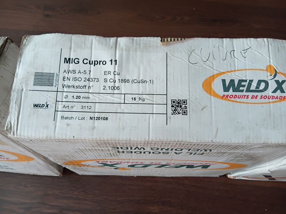Sarma sudura inox si cupru