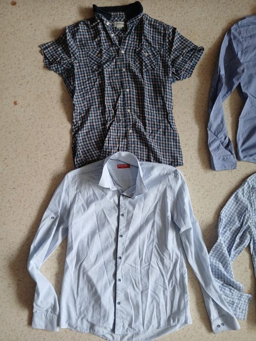 12 Мъжки ризи M-L размер . Марки: Zara, H&M,YORN
