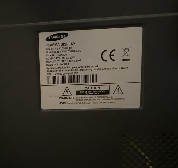 Плазменный телевизор Samsung PS-42C91HR