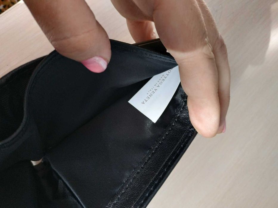 Мъжки портфейл Bottega Veneta естествена кожа