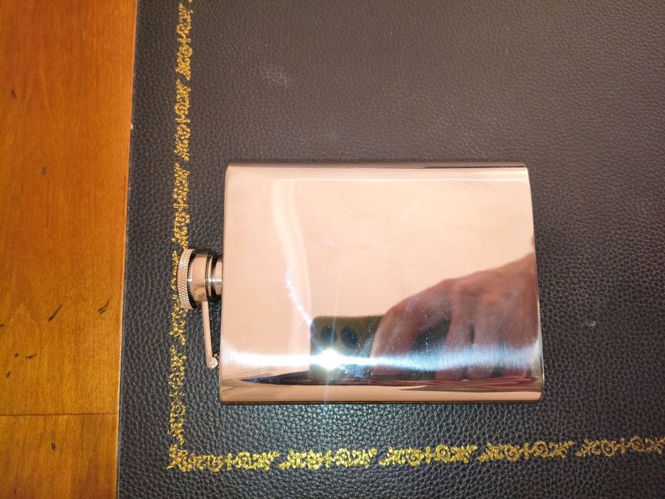 Фляга Экспедиция  в кожаном чехле