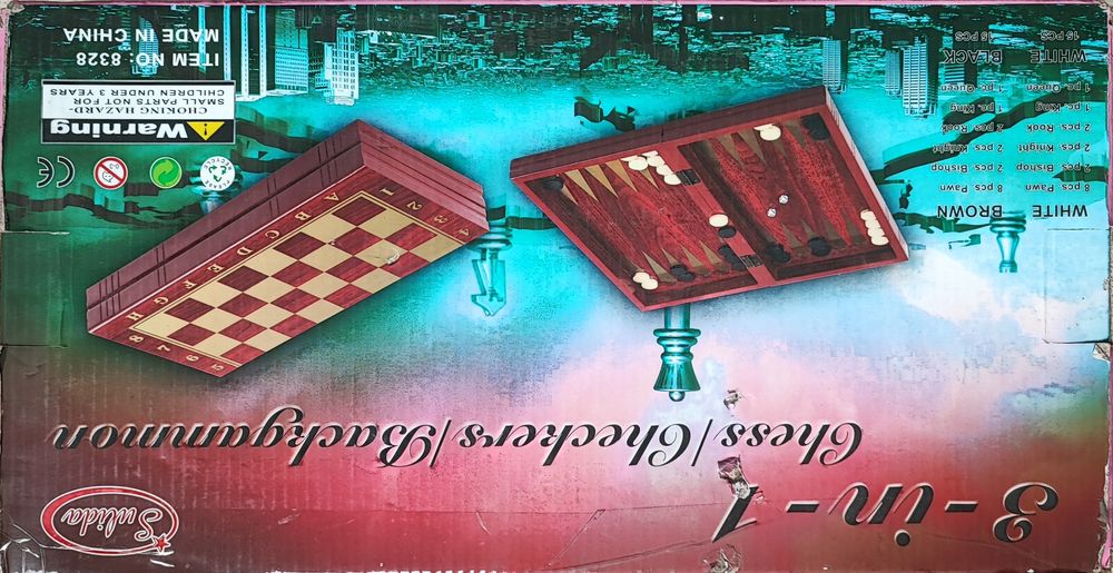 3 в 1 табла, шах и дама