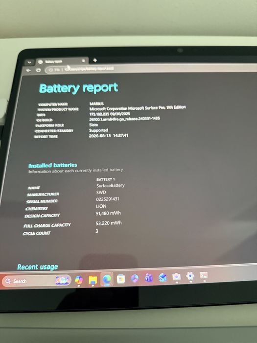 Tableta Microsoft Surface 11 Pro Black 13 inch Qualcomm Snapdragon X Plus 16GB 512GB SSD Windows 11 Home