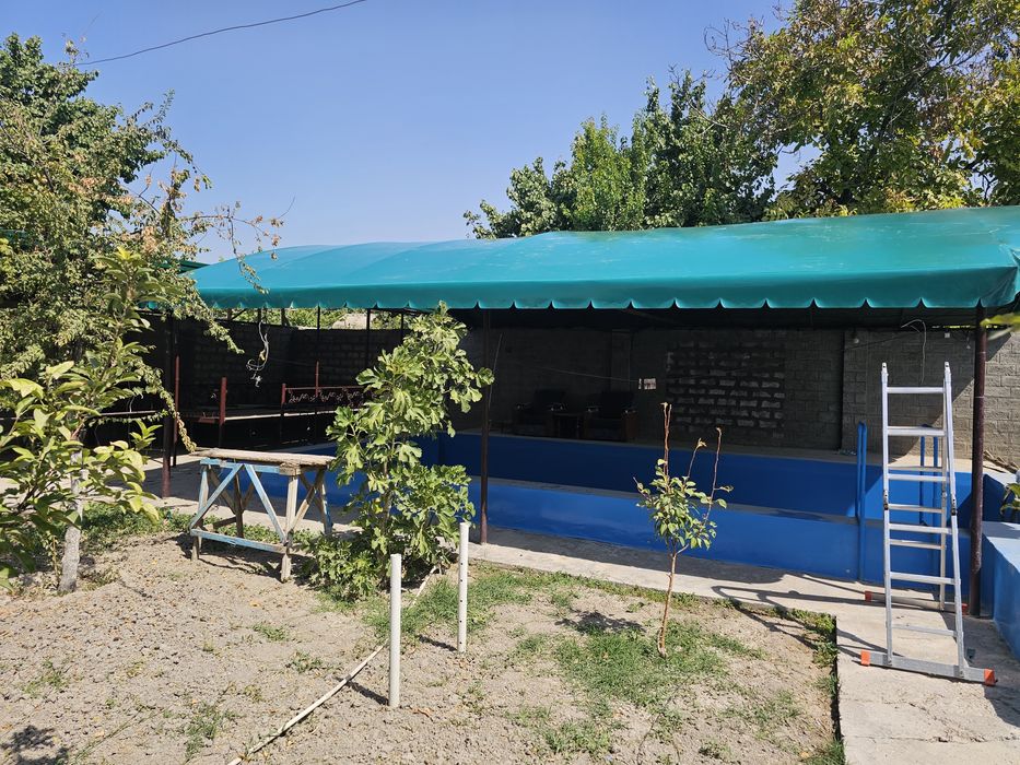 Тент, баннер бассейн установка