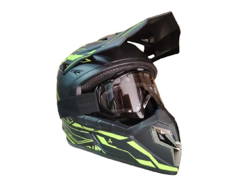 Каска Крос Мотор/Скутер/Бъги/Вело/АТВ с очила