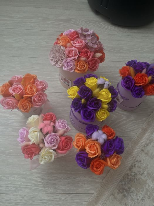 Букеты из мыльных цветов