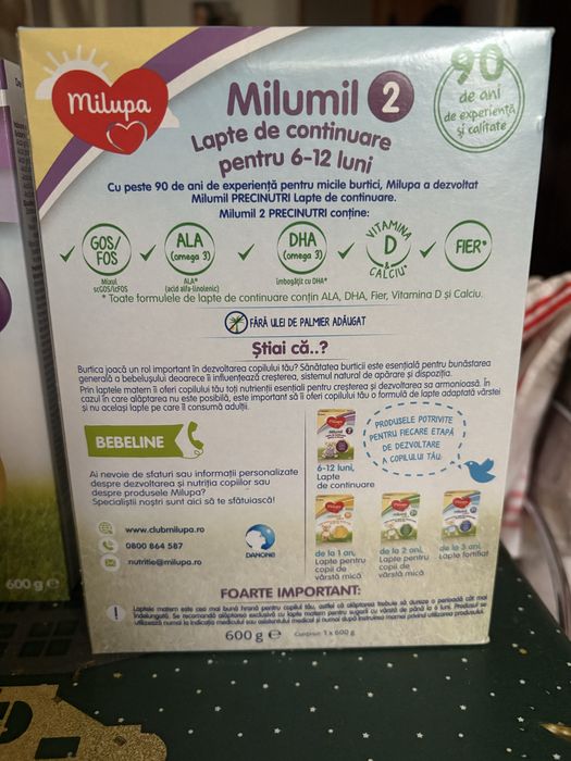 Milumil 2– 4 cutii sigilate, termen până in 2027