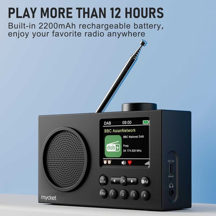 Преносимо DAB радио с Bluetooth,  Mycket