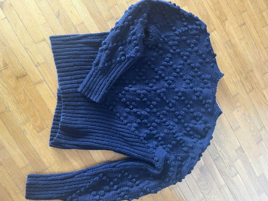 Set cardigan lana100% si fusta plisata deosebita,masuraS,ca Zara Mango