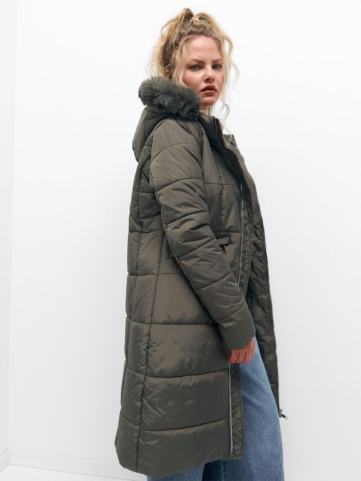 Дамско дълго зимно яке