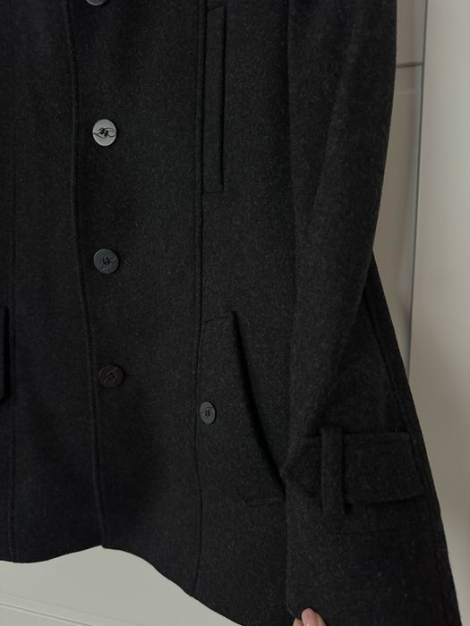 Мъжко черно палто Frant ХL