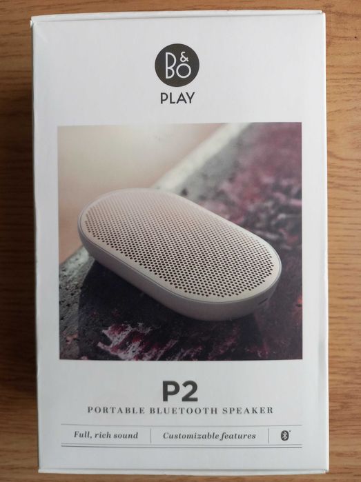 Bluetooth колонка Bang & Olufsen Beoplay P2 (Sand Stone) – Неизползвана / Луксозна / Пълен комплект