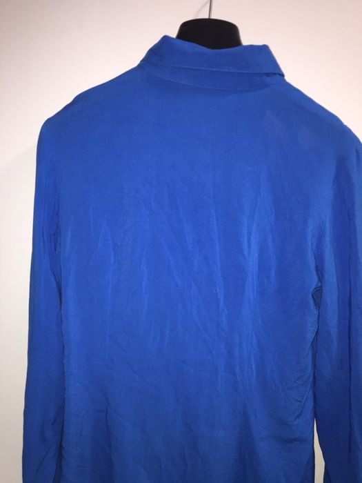 Дамска синя риза с интересен дизайн