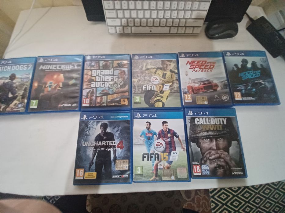 Play station 4 fat 2 manete+9 jocuri