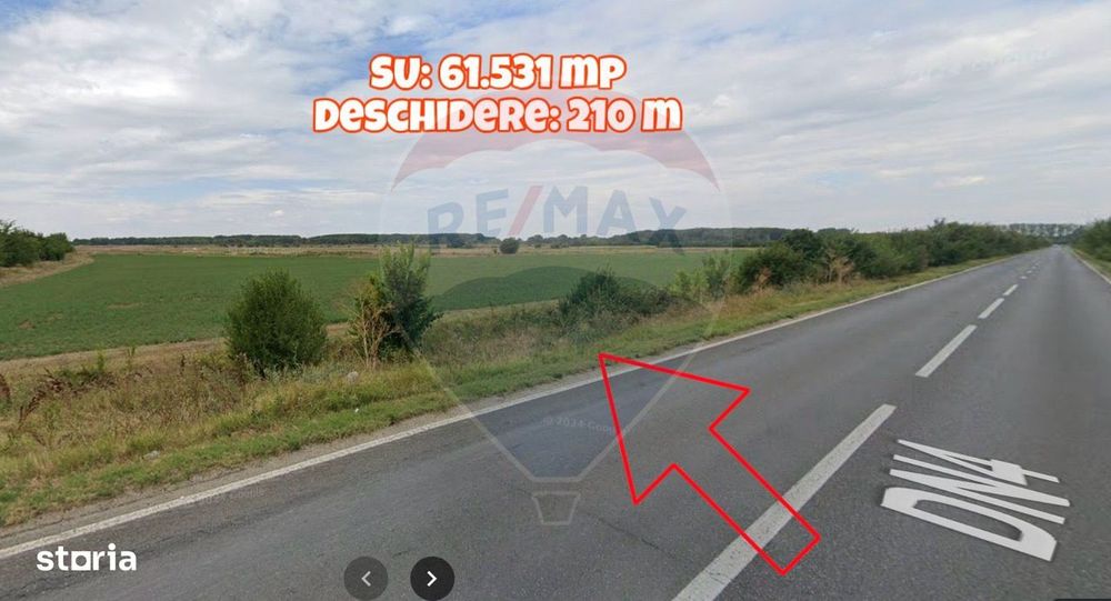 De vanzare Teren extravilan 61.531 mp, Com Mitreni, Calarasi / DN 4