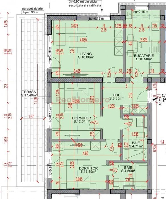 3 camere cu balcon de 17,4 mp Theodor Pallady STB Parcul Teilor