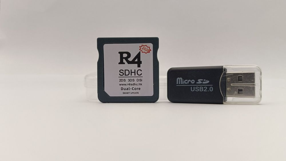 Card R4 SDHC Dual-Core 2024 + Adaptor USB - Pentru Nintendo 3DS / 2DS / DSi / DS