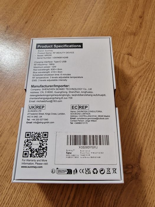 OFERTA! Vând aparat de întreținere facială  SUNMAY VSKIN nou neutilizat