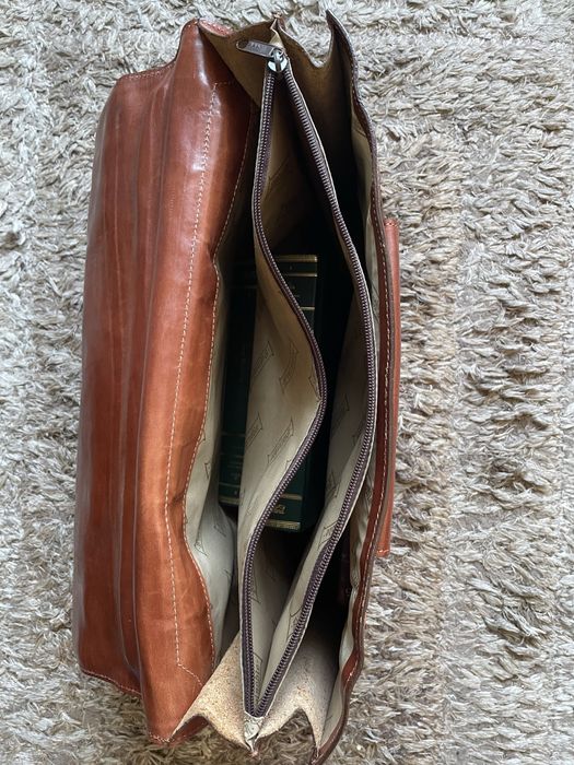 Servieta/geanta din piele naturala maro Pielnoble