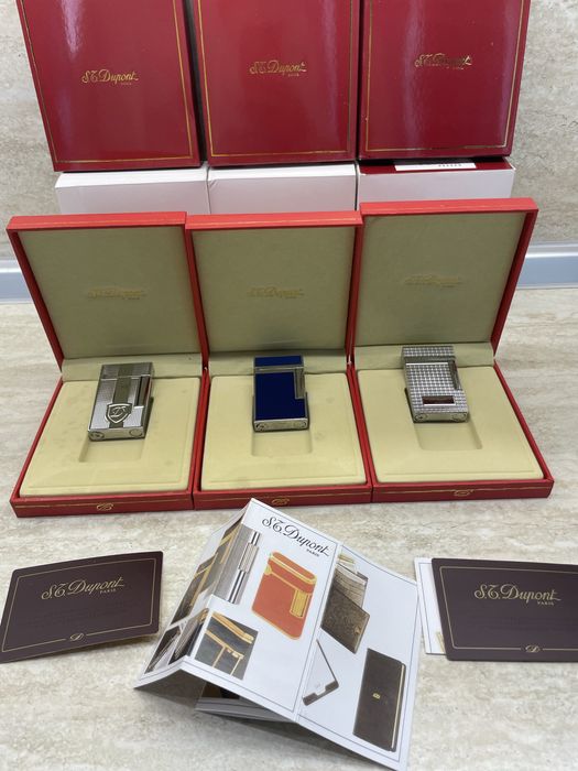 St.Dupont синя стоманена запалка