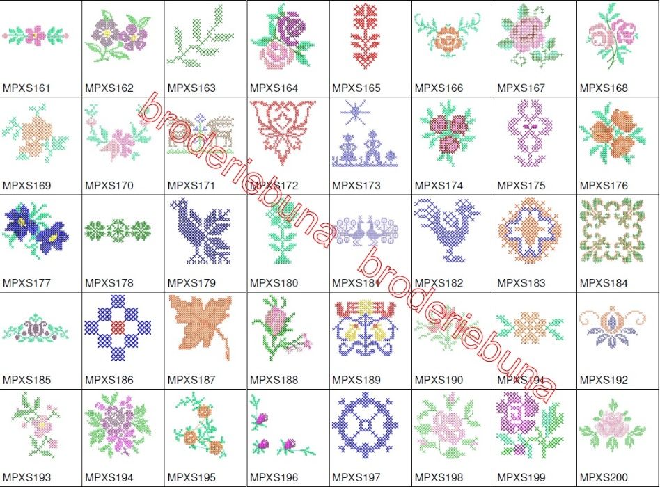 broderie FLORI punct cruciulita vol. 2 / ptr. masina de brodat