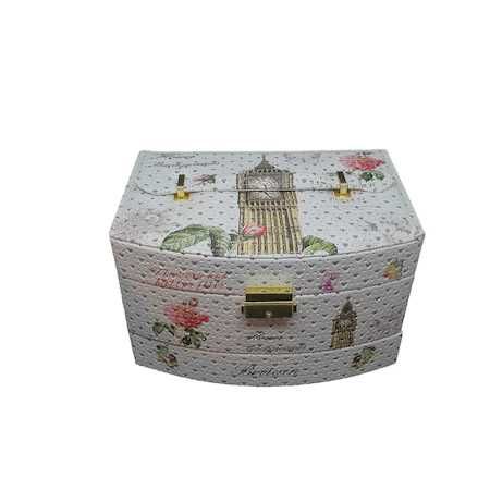 Caseta bijuterii, cu Imprimeu Big Ben, Multicolor, 220x150x140
