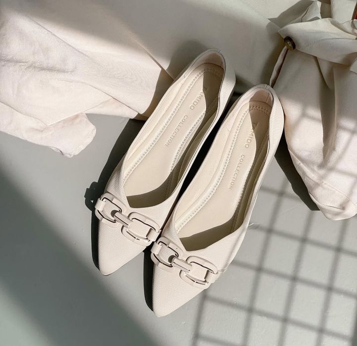 Туфли балетки кожаные