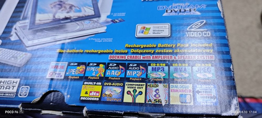 Новый. ДВД проигрыватель с экраном и пультом Panasonic