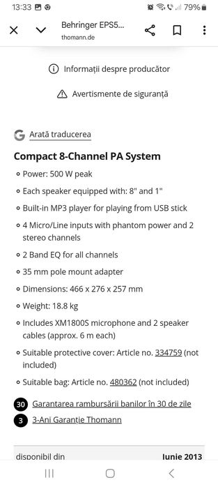 Boxe active Behringher