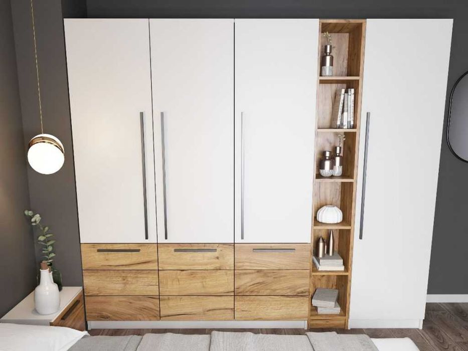 Set Dormitor Timea 6 piese Tapitat Alb - Transport Gratuit