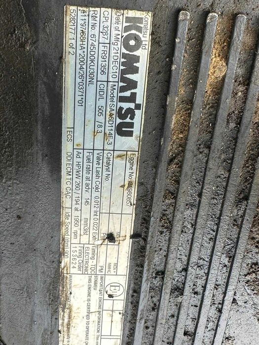 Motor Komatsu SAA6D114E-3 , 260KW