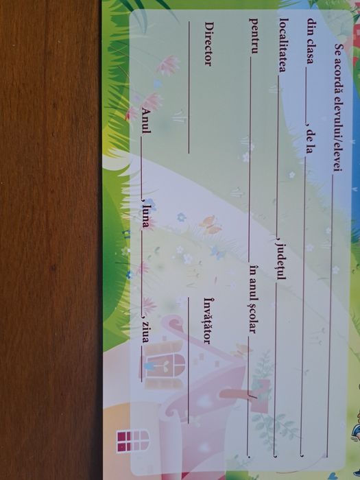 12 Diplome la prețul de 3 lei per bucată.