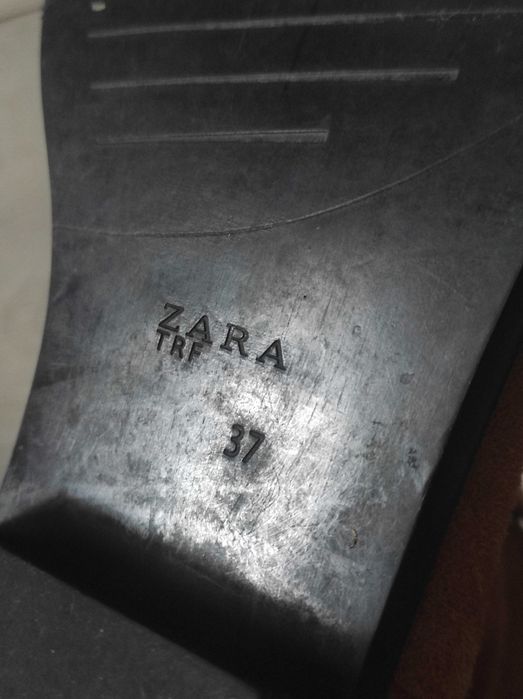 Papuci Zara 37 piele naturală întoarsă