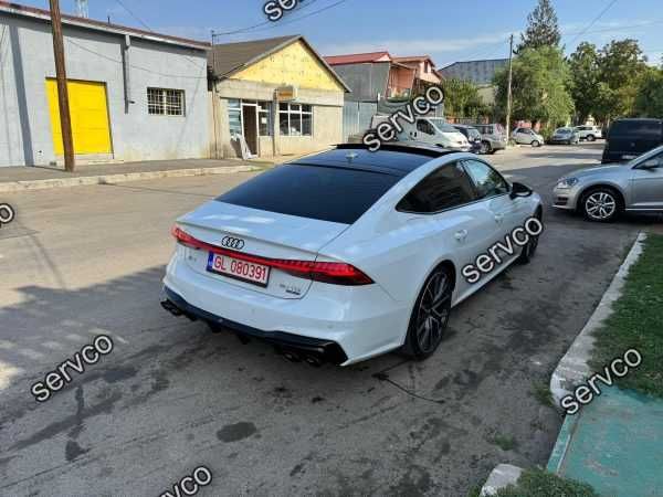 Prelungire difuzor bara spate plus imitatii evacuare finala Audi A7 C8 S-Line 2017- v4 - Maxton Design