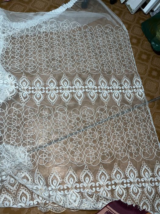 Белая тюль-сетка