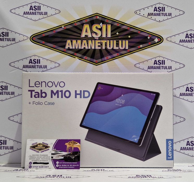 Asii Amanetului - Tableta Lenovo Tab M10 HD 64gb cu husa de protectie, incarcator si cutie