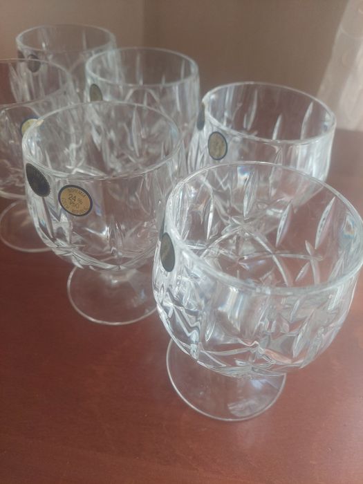 Set 6 pahare de cristal Bohemia