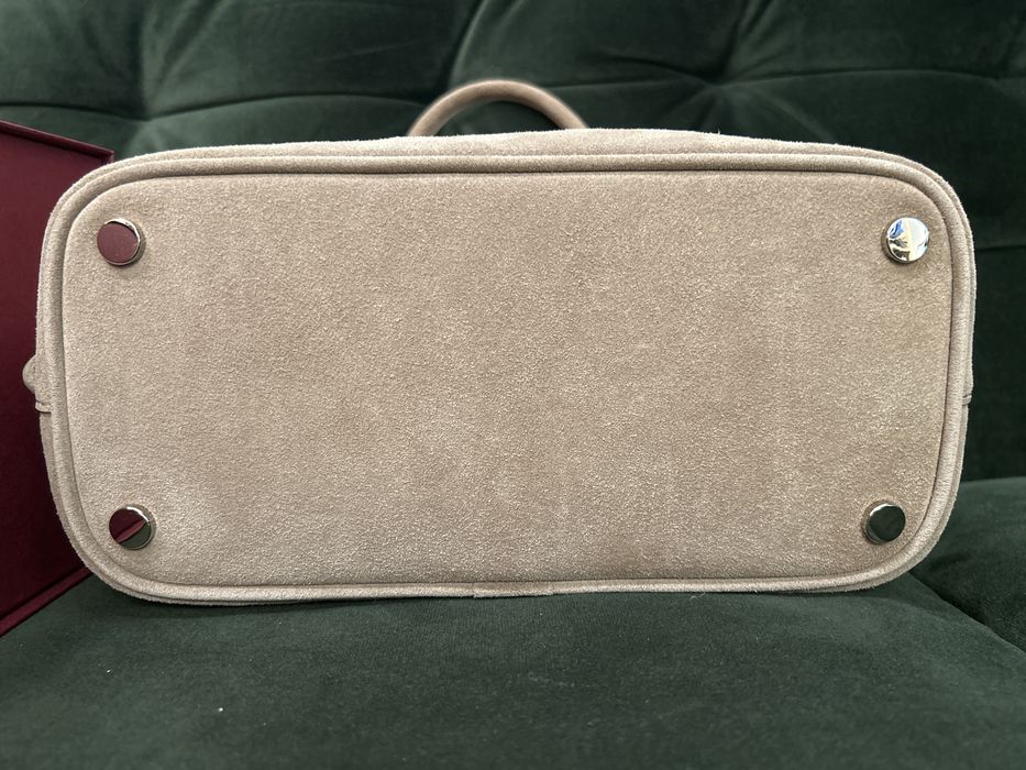 Geanta Laura Maxim Carrera medium stone velur