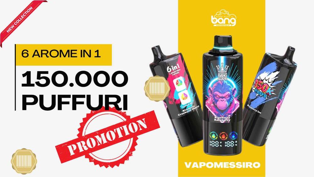 3 BUCATI Vape Legend cu 450.000 puffuri 6 Arome in 1